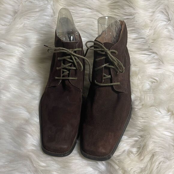 Fratelli Select leather Brown Suede high top lace up  Men’s shoes size 10M - Picture 3 of 10